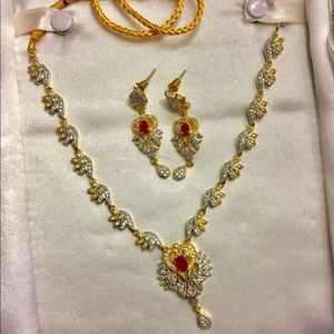 Necklace and earrings